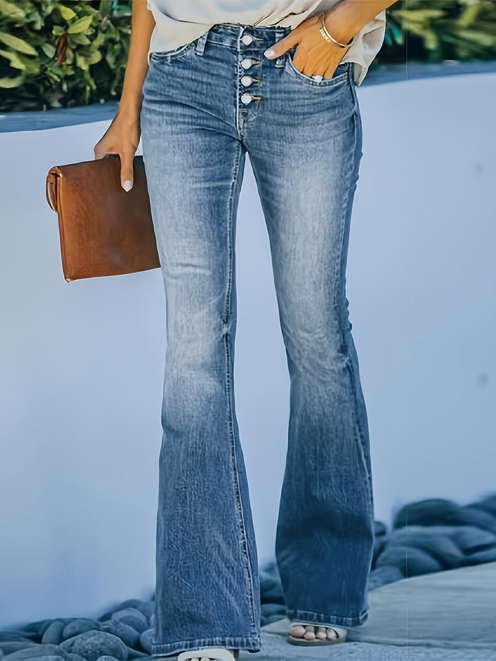 RIYANA | High-Stretch Flare Jeans