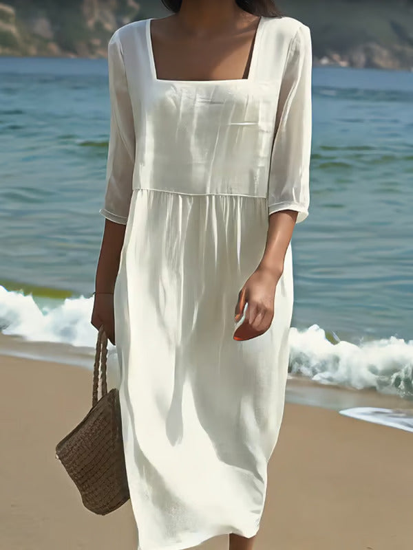 LUNELLE | Light Linen-Cotton Dress for Hot Summer Days